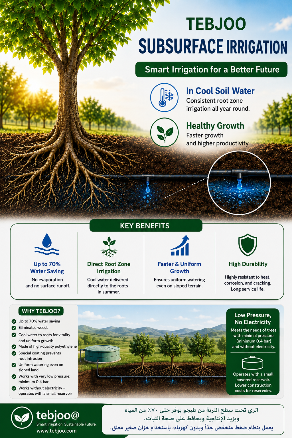 Tebjoo Subsurface irrigation system