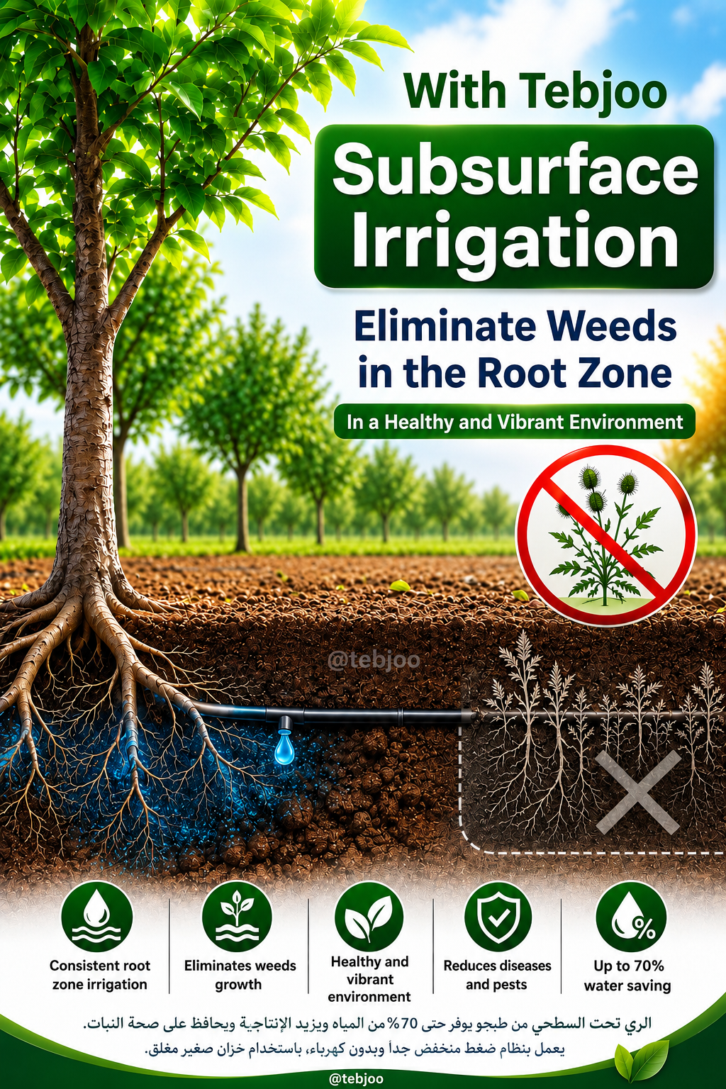 Tebjoo Subsurface irrigation system