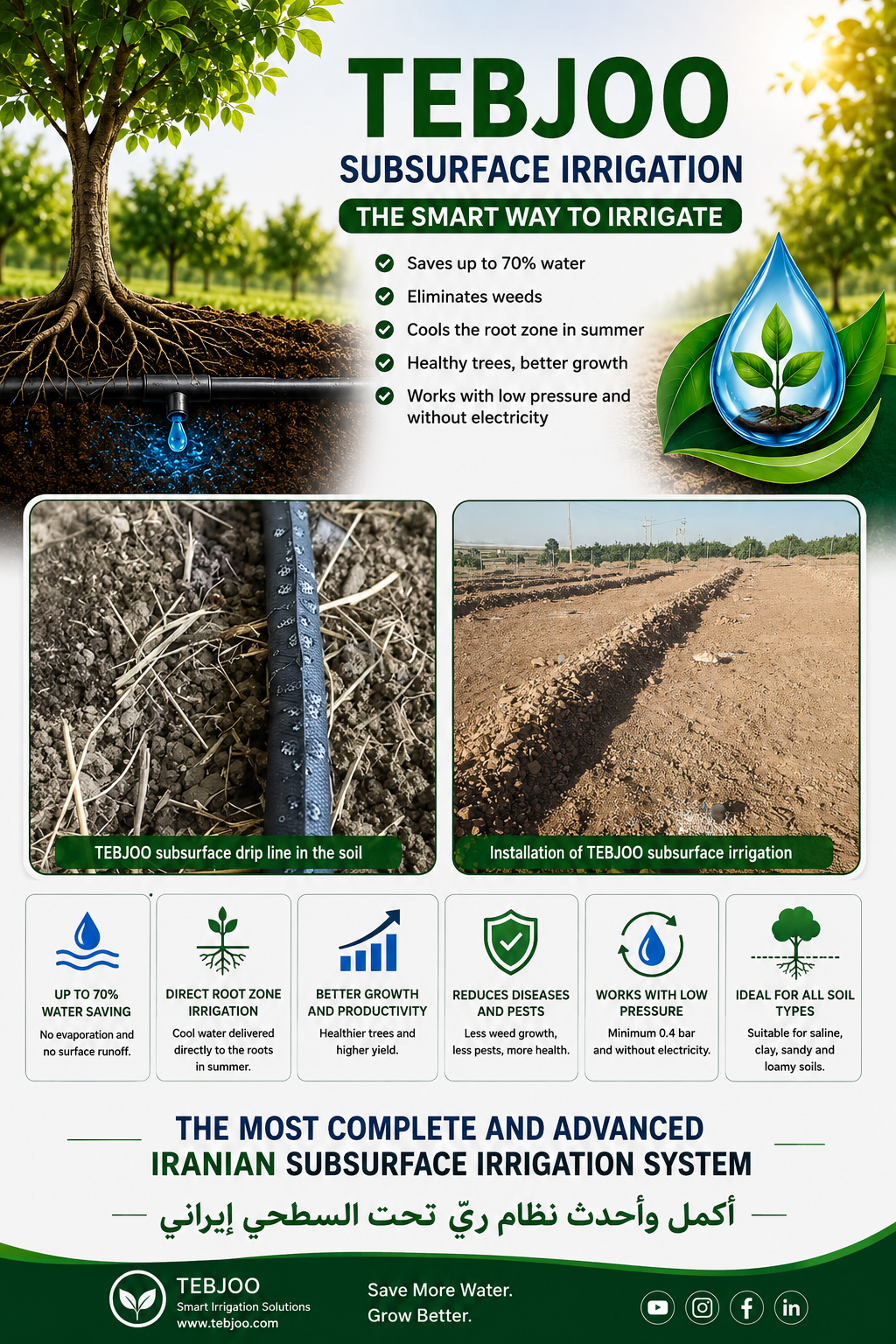 Tebjoo Subsurface irrigation system