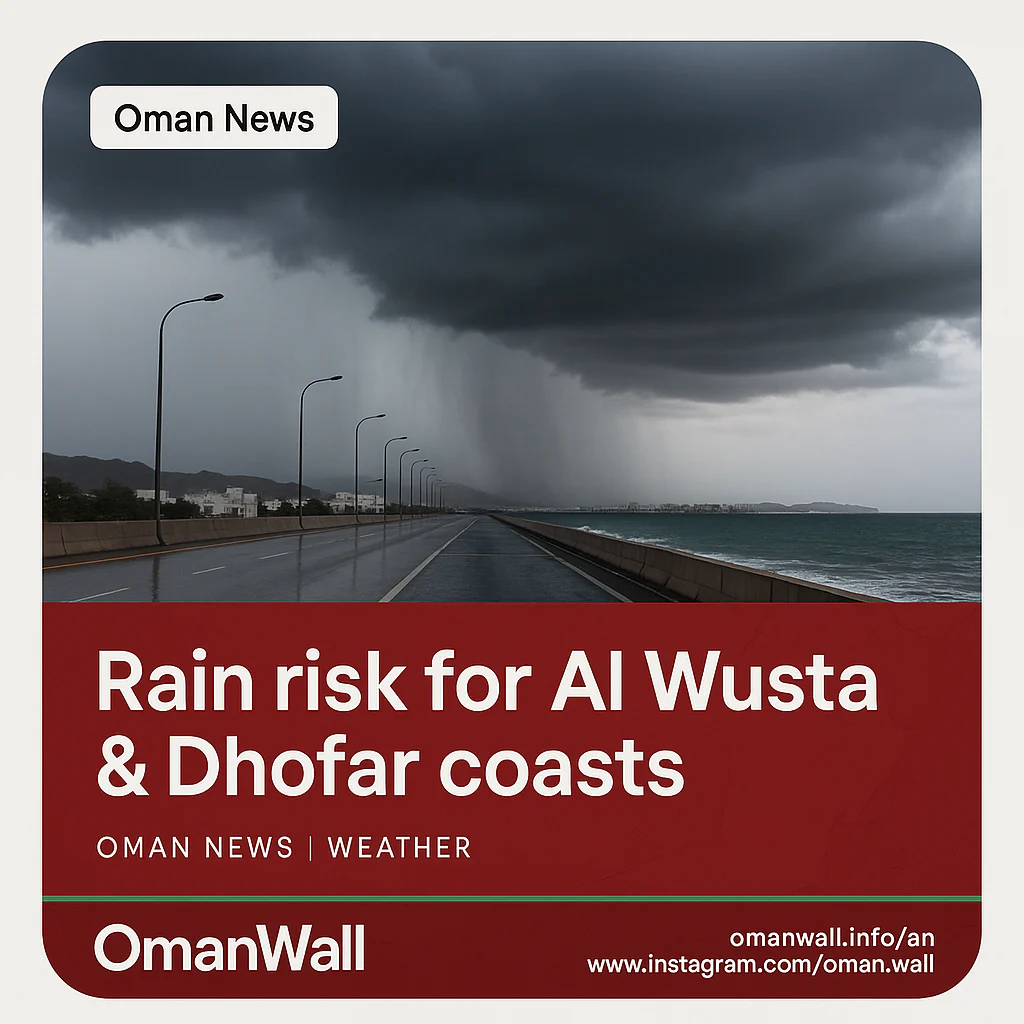 Oman Meteorology: Low-pressure system may bring scattered rain to Al Wusta and Dhofar coasts
